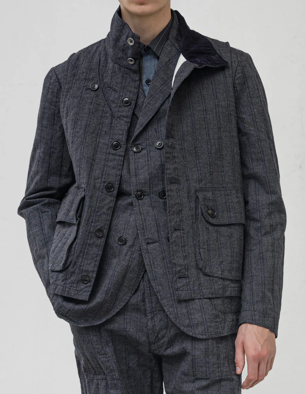1ST PAT-RN OUTLANDER VEST - BLUE MODERN HICKORY - Image 12