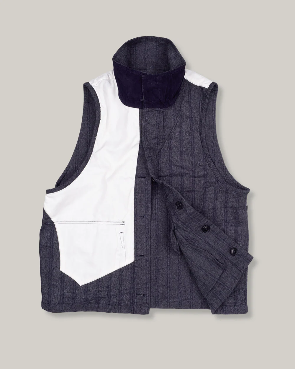 1ST PAT-RN OUTLANDER VEST - BLUE MODERN HICKORY - Image 5