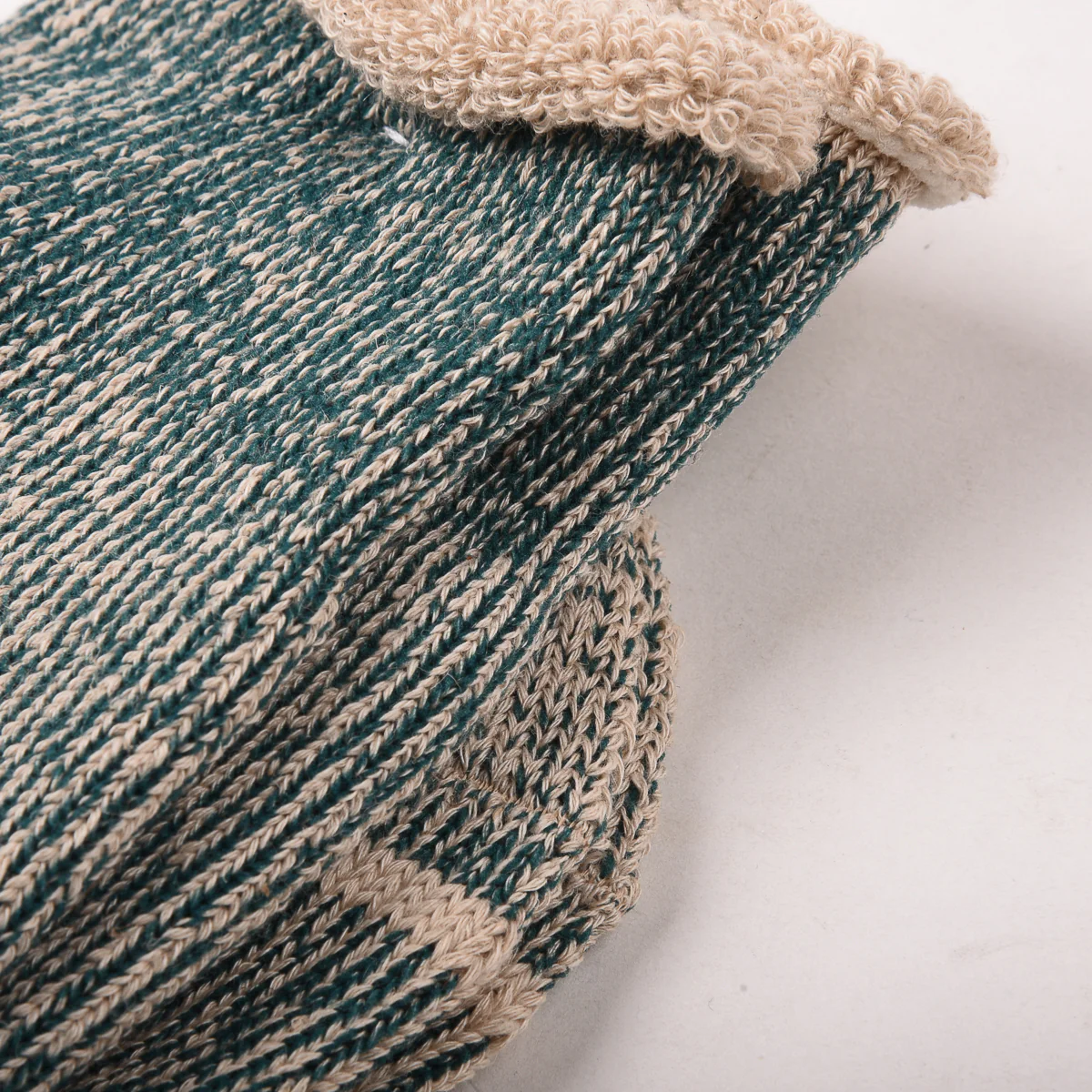 ANONYMOUS ISM GO HEMP THICK PILE CREW - KHAKI MELANGE - Image 3