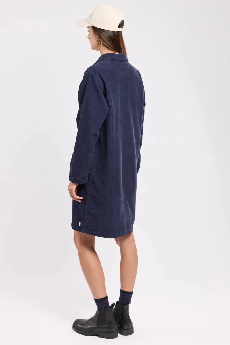 ARMOR LUX LADIES CORDUROY TUNIC DRESS - DARK SEAL - Image 6