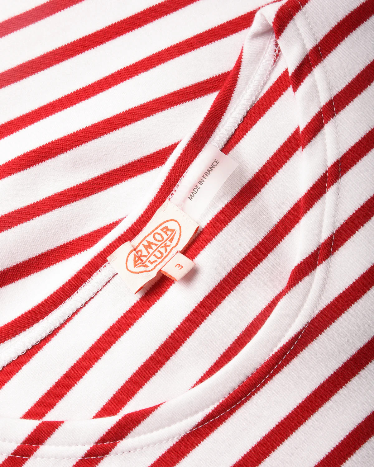 ARMOR LUX LADIES HERITAGE BRETON SHIRT L/S - WHITE/ BRAISE - Image 6
