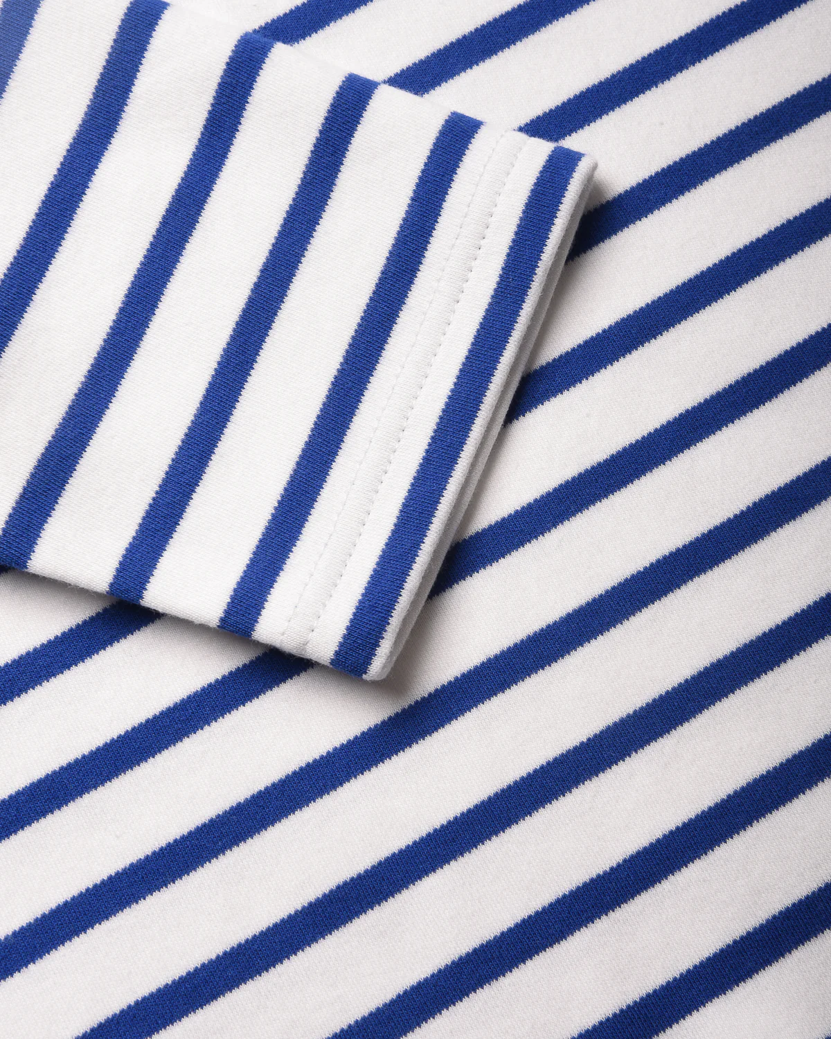 ARMOR LUX LADIES HERITAGE BRETON SHIRT L/S - WHITE/ ETOILE ROYAL BLUE - Image 8