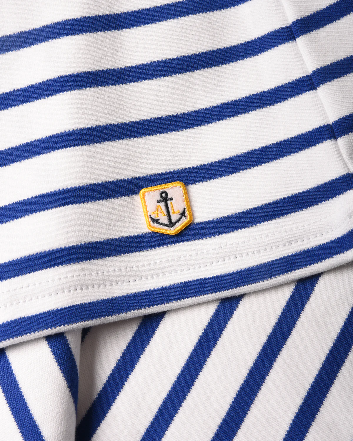 ARMOR LUX LADIES HERITAGE BRETON SHIRT L/S - WHITE/ ETOILE ROYAL BLUE - Image 9