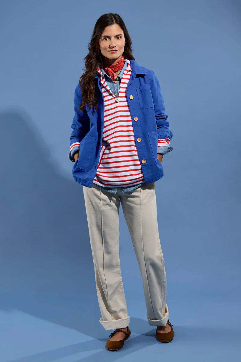 ARMOR LUX WOMEN'S FISHERMAN JACKET HERITAGE - MAZARINE MID BLUE - Image 3