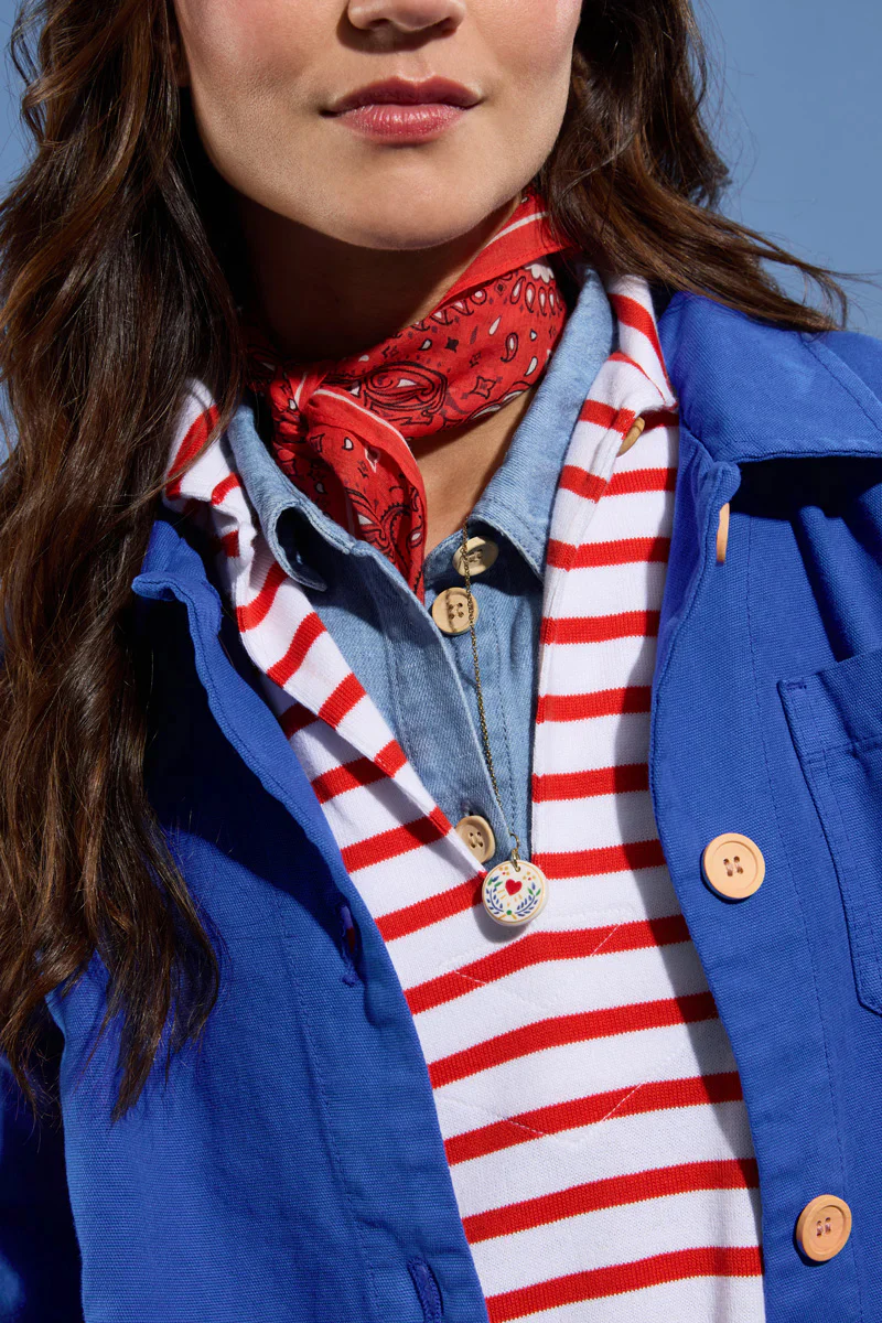 ARMOR LUX WOMEN'S FISHERMAN JACKET HERITAGE - MAZARINE MID BLUE - Image 4