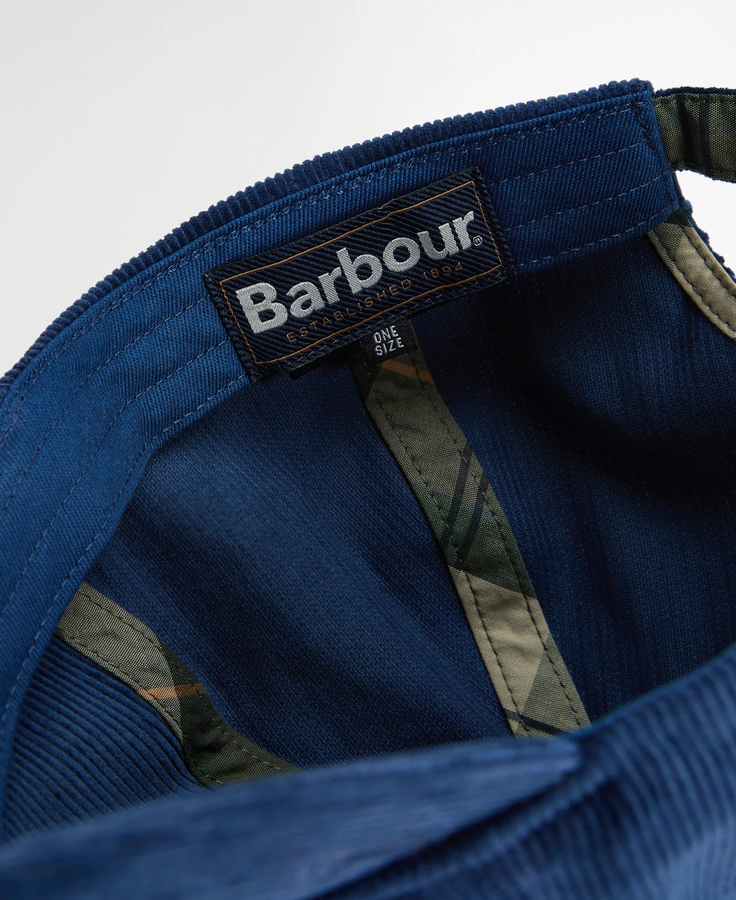 BARBOUR BAYFIELD CORD CAP - BLUE - Image 5