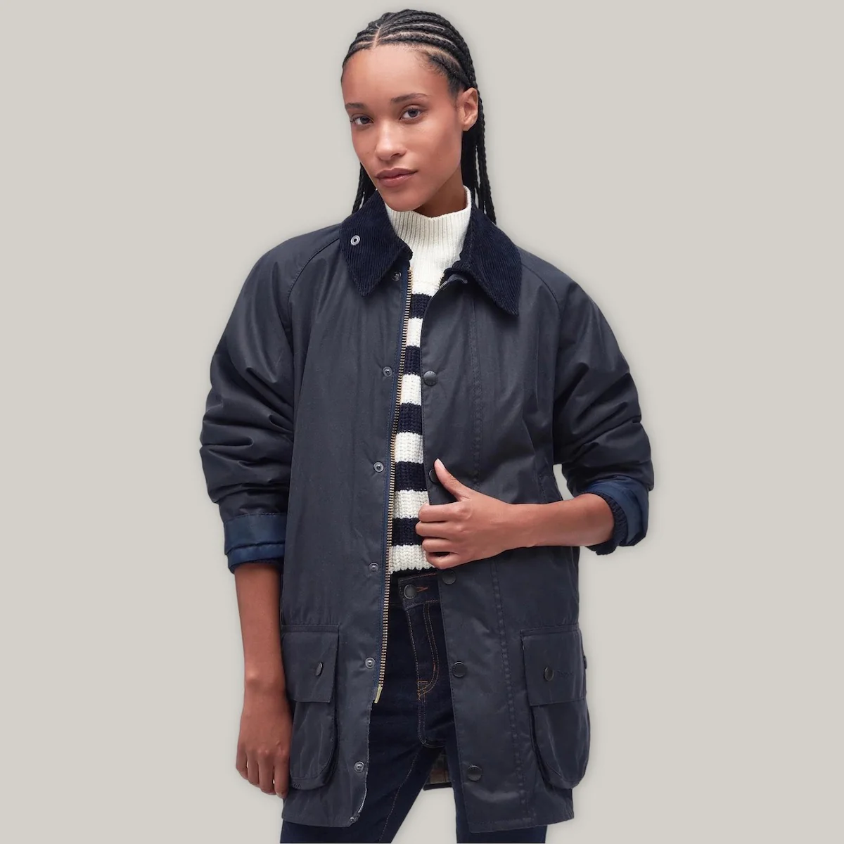 BARBOUR  BEAUFORT JACKET - NAVY - Image 2