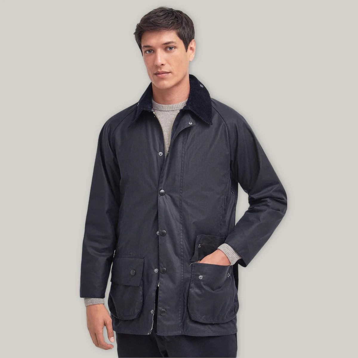 BARBOUR  BEAUFORT JACKET - NAVY - Image 3