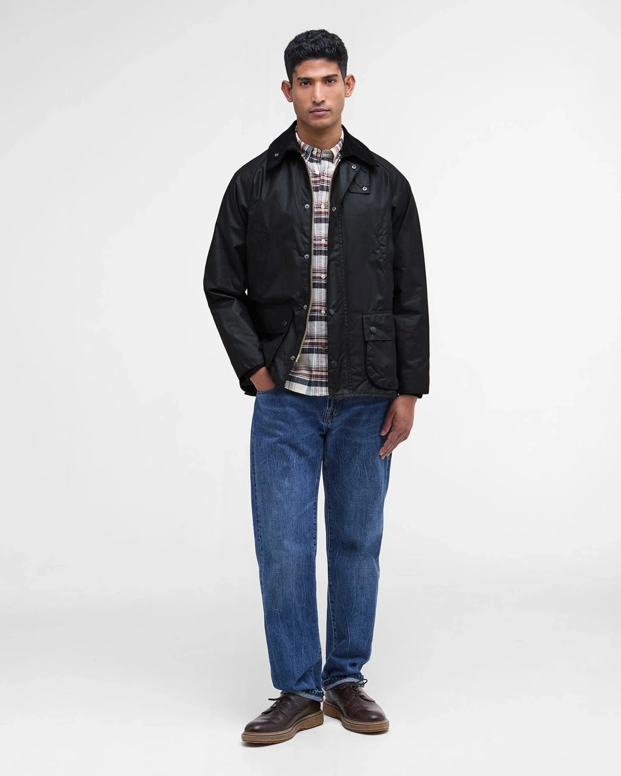 BARBOUR BEDALE WAX JACKET - BLACK - Image 5