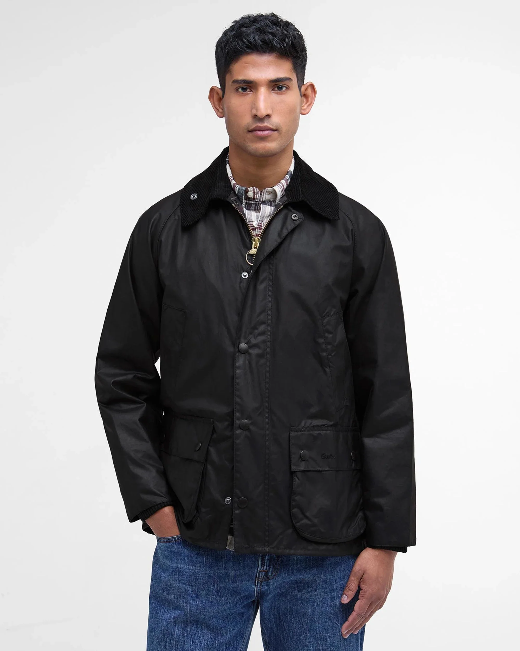 BARBOUR BEDALE WAX JACKET - BLACK - Image 7