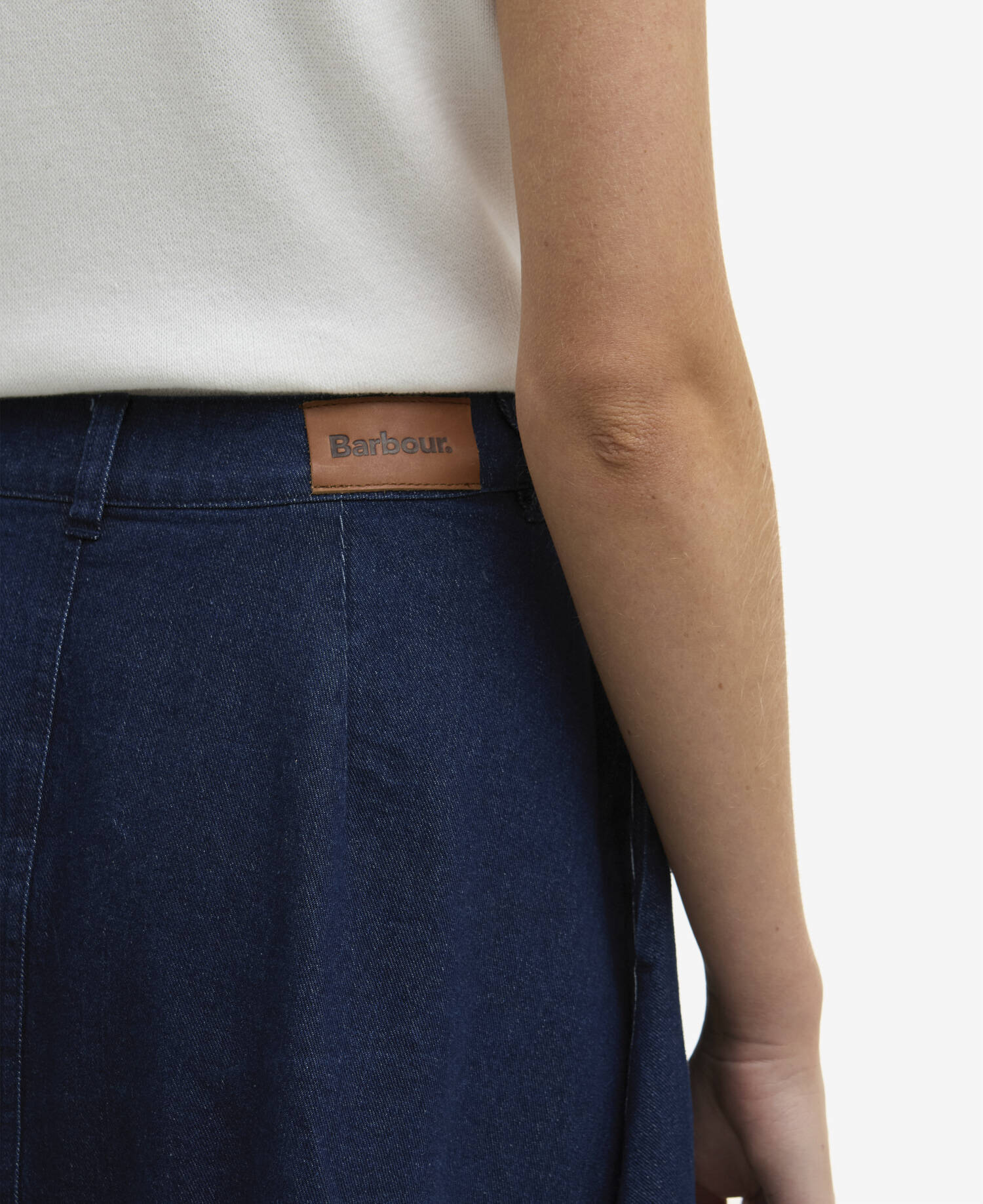 BARBOUR MAIA DENIM MIDI SKIRT - RINSE WASH - Image 6