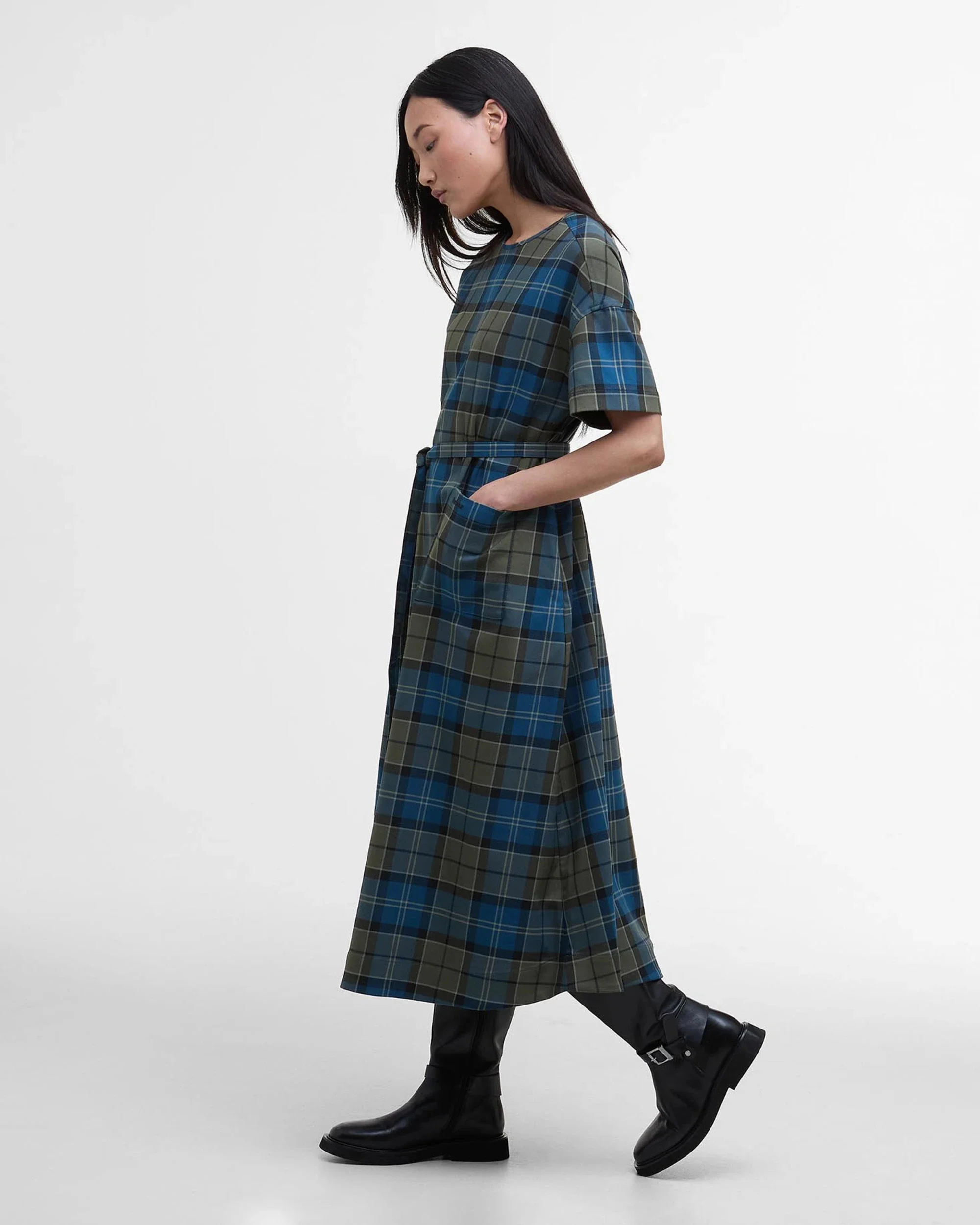 BARBOUR MATILDA TARTAN MAXI DRESS - DUNDEE TARTAN - Image 6