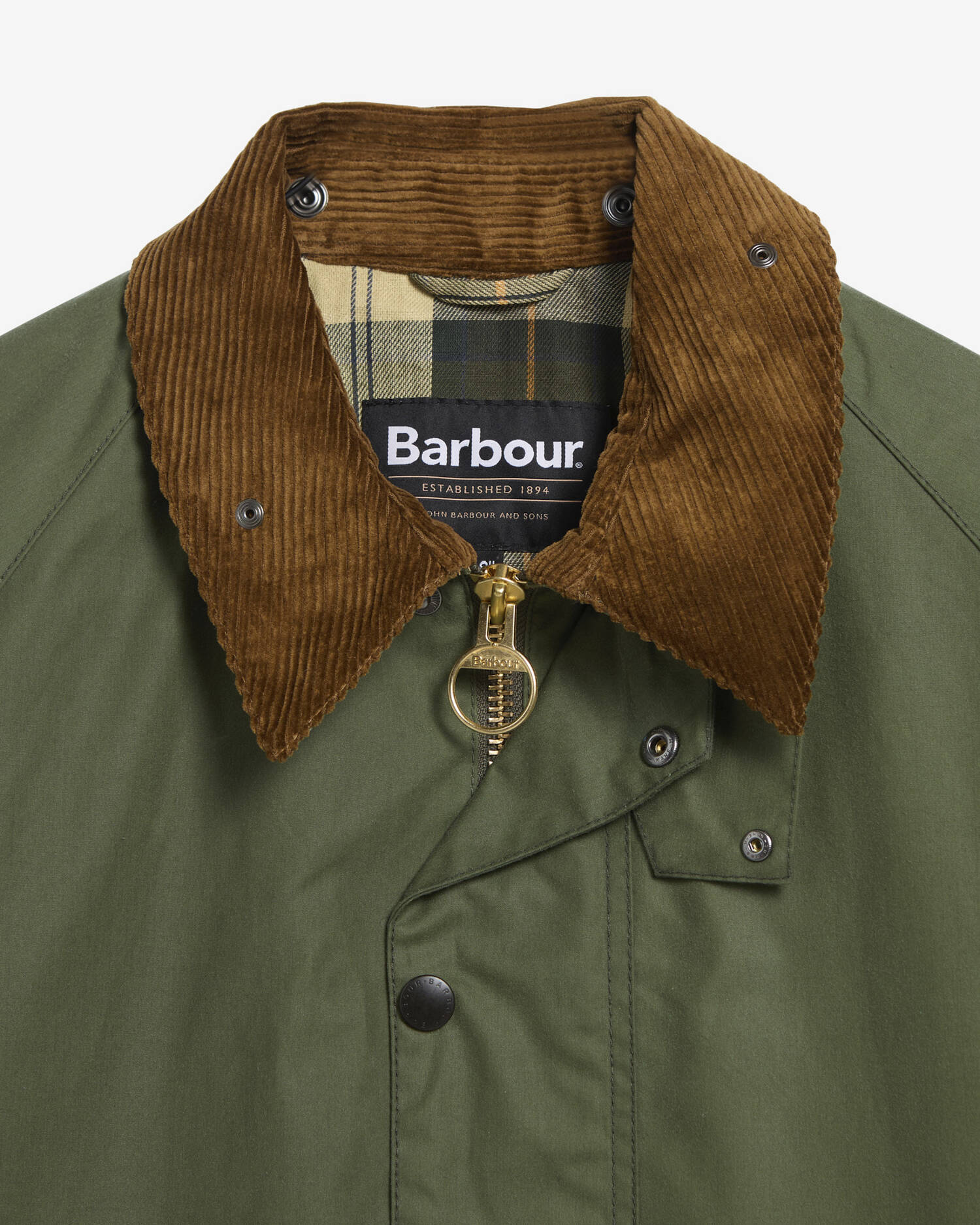 BARBOUR OS TRANSPORT WAXED JACKET - LIGHT MOSS - Image 6