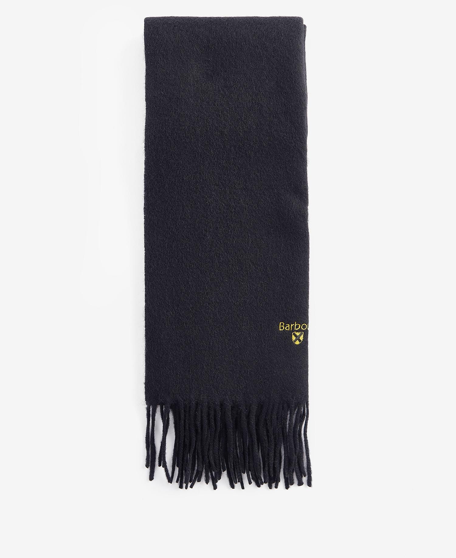 BARBOUR PLAIN LAMBSWOOL SCARF - BLACK - Image 4