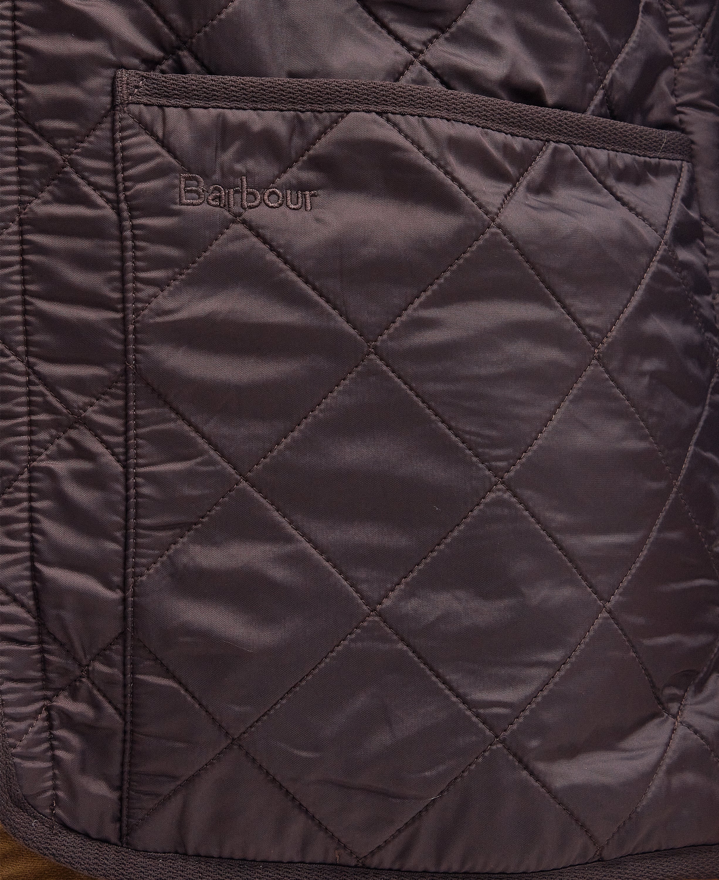 BARBOUR POLARQUILT LINER  - DARK BROWN - Image 7