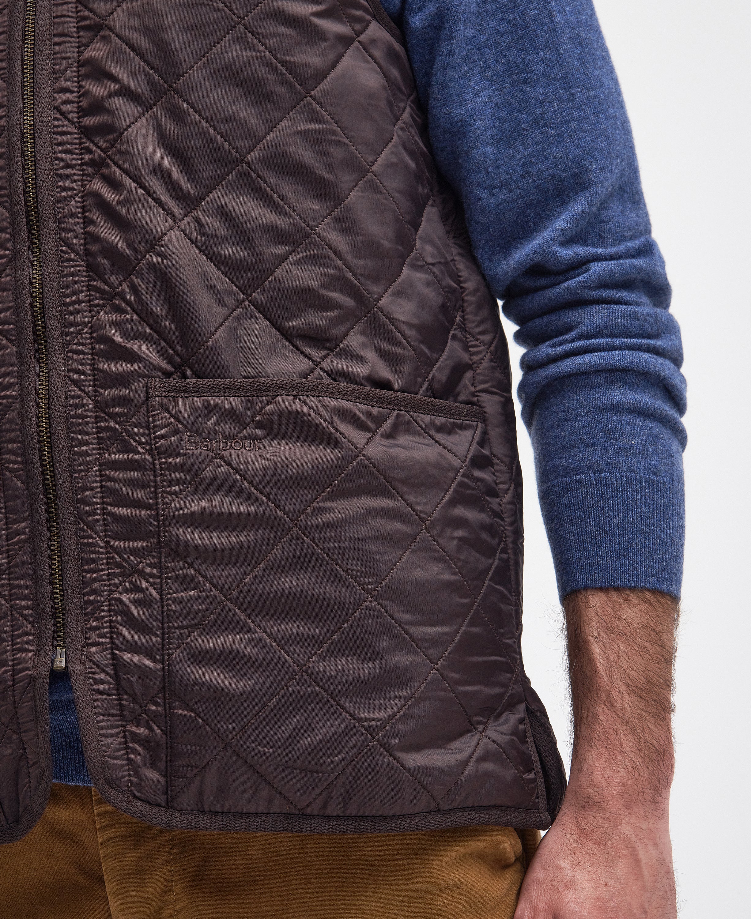 BARBOUR POLARQUILT LINER  - DARK BROWN - Image 8