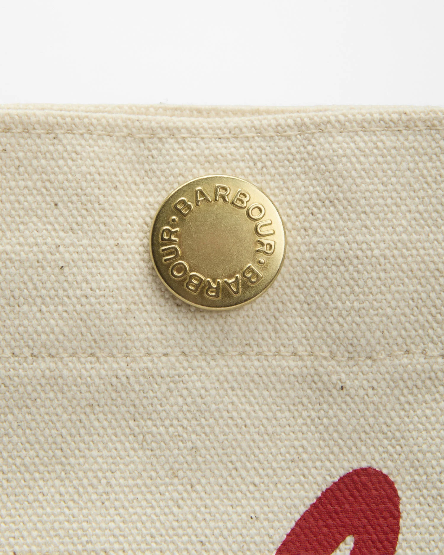 BARBOUR SCRIPT TOTE BAG - RED LOGO - Image 6