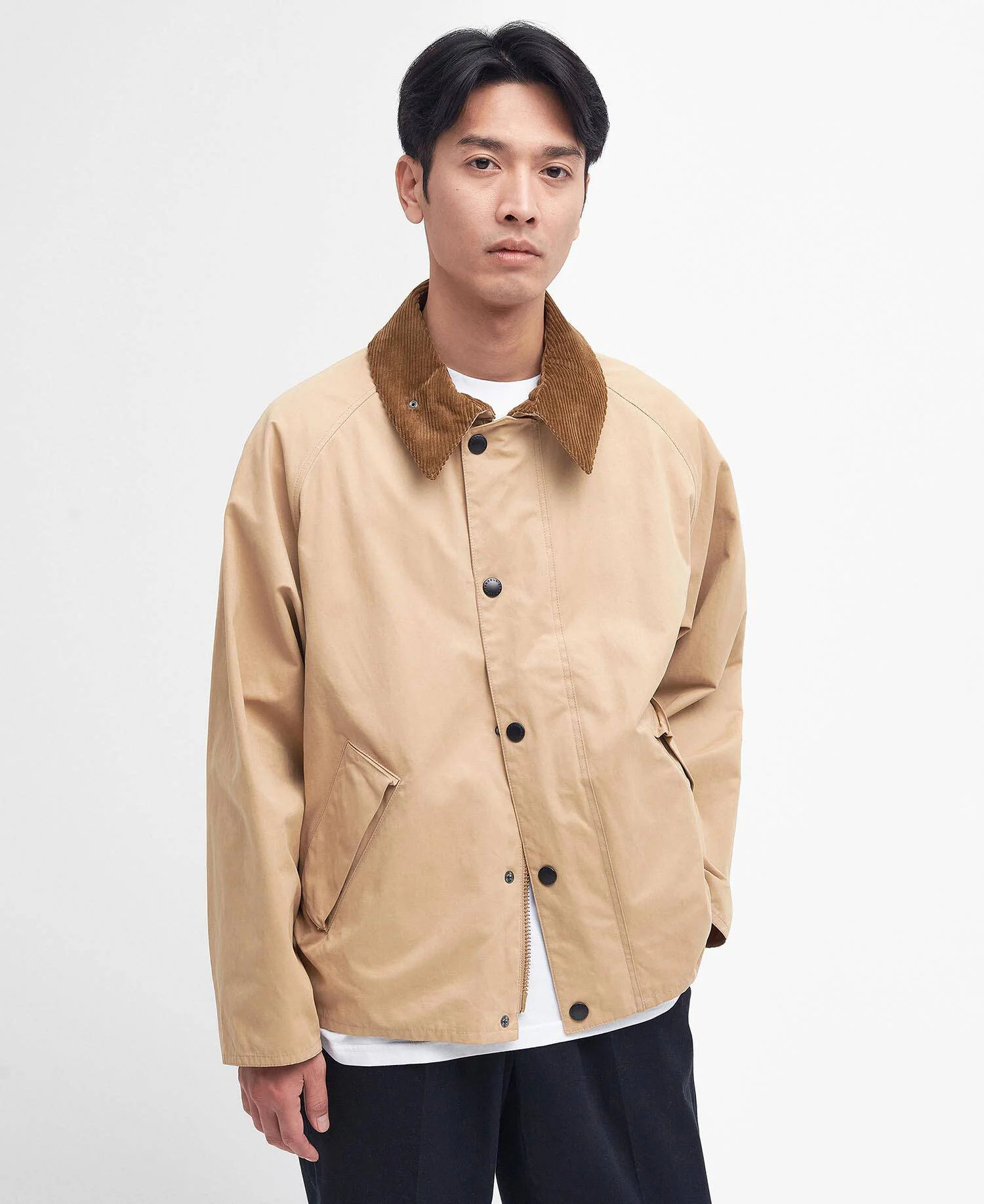 BARBOUR TRANSPORTER OVERSIZED CASUAL JACKET - STONE - Image 2