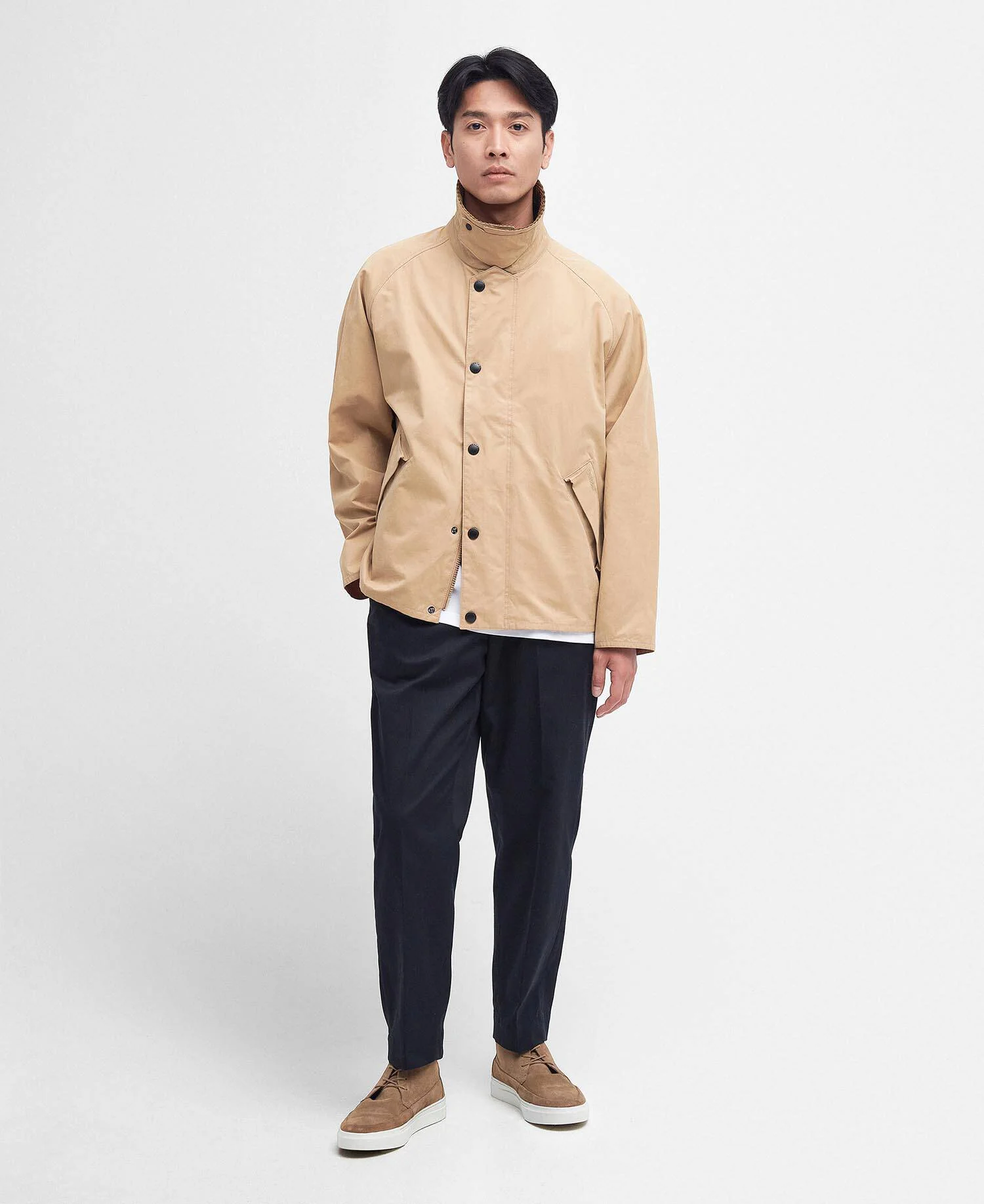 BARBOUR TRANSPORTER OVERSIZED CASUAL JACKET - STONE - Image 3