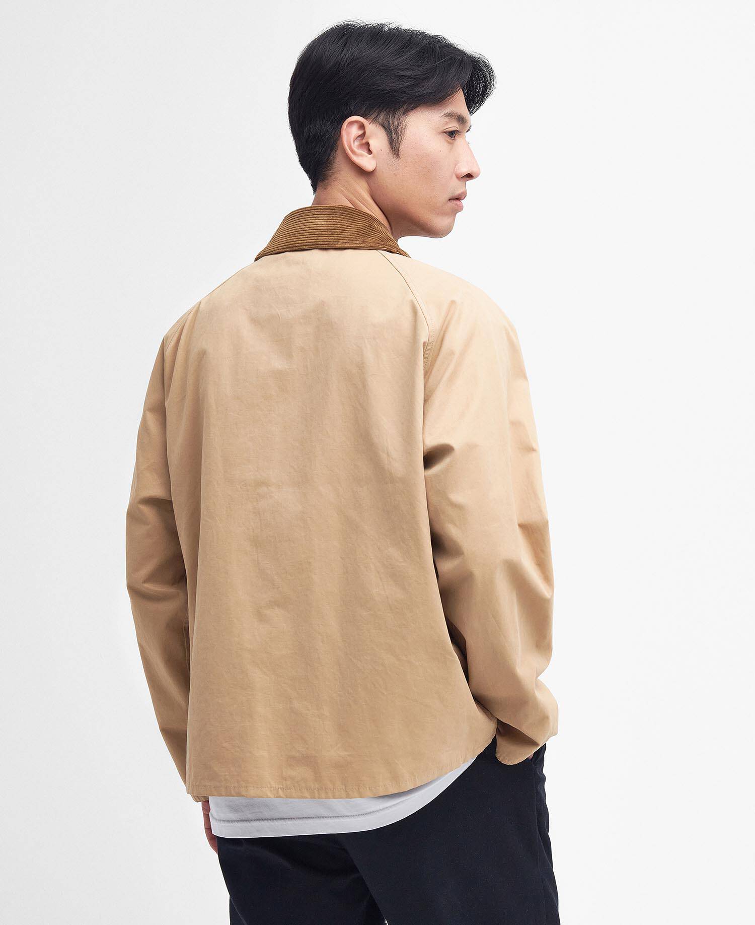 BARBOUR TRANSPORTER OVERSIZED CASUAL JACKET - STONE - Image 4
