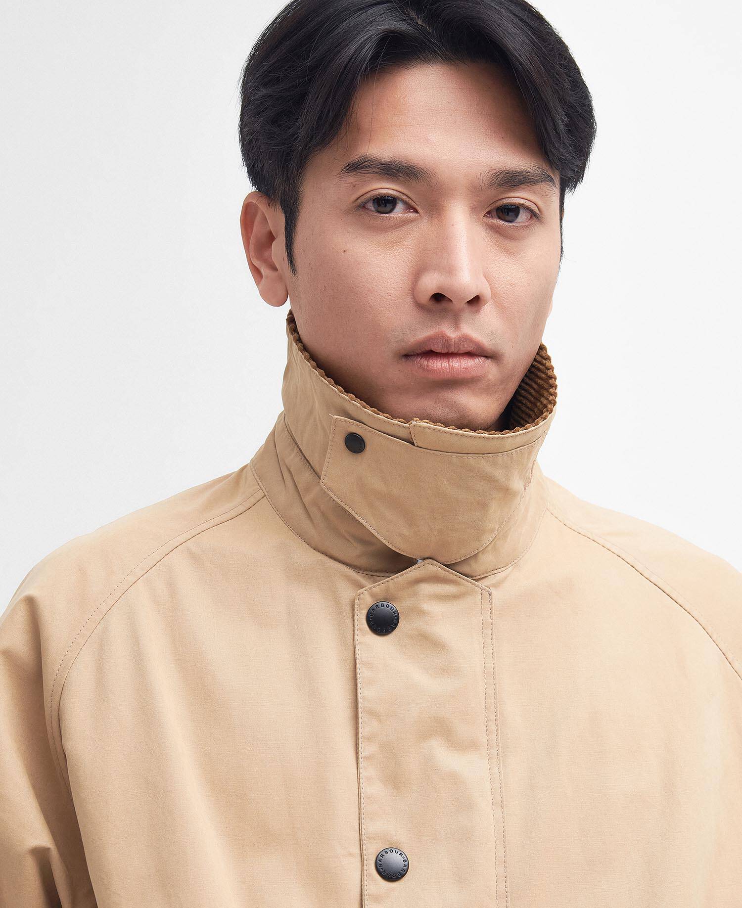 BARBOUR TRANSPORTER OVERSIZED CASUAL JACKET - STONE - Image 6