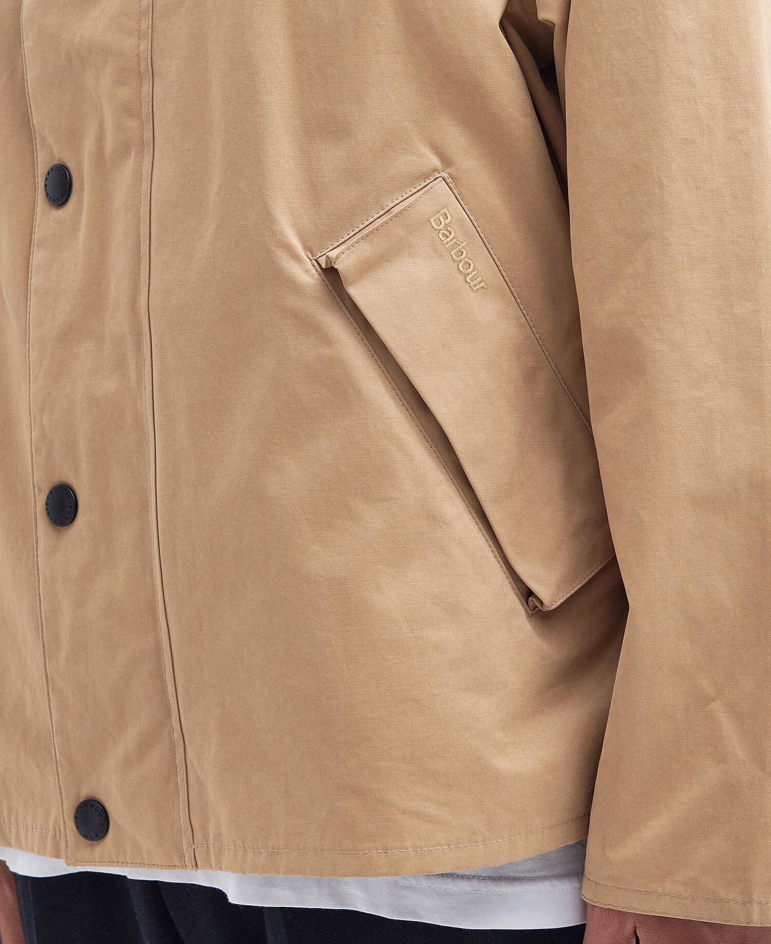 BARBOUR TRANSPORTER OVERSIZED CASUAL JACKET - STONE - Image 8