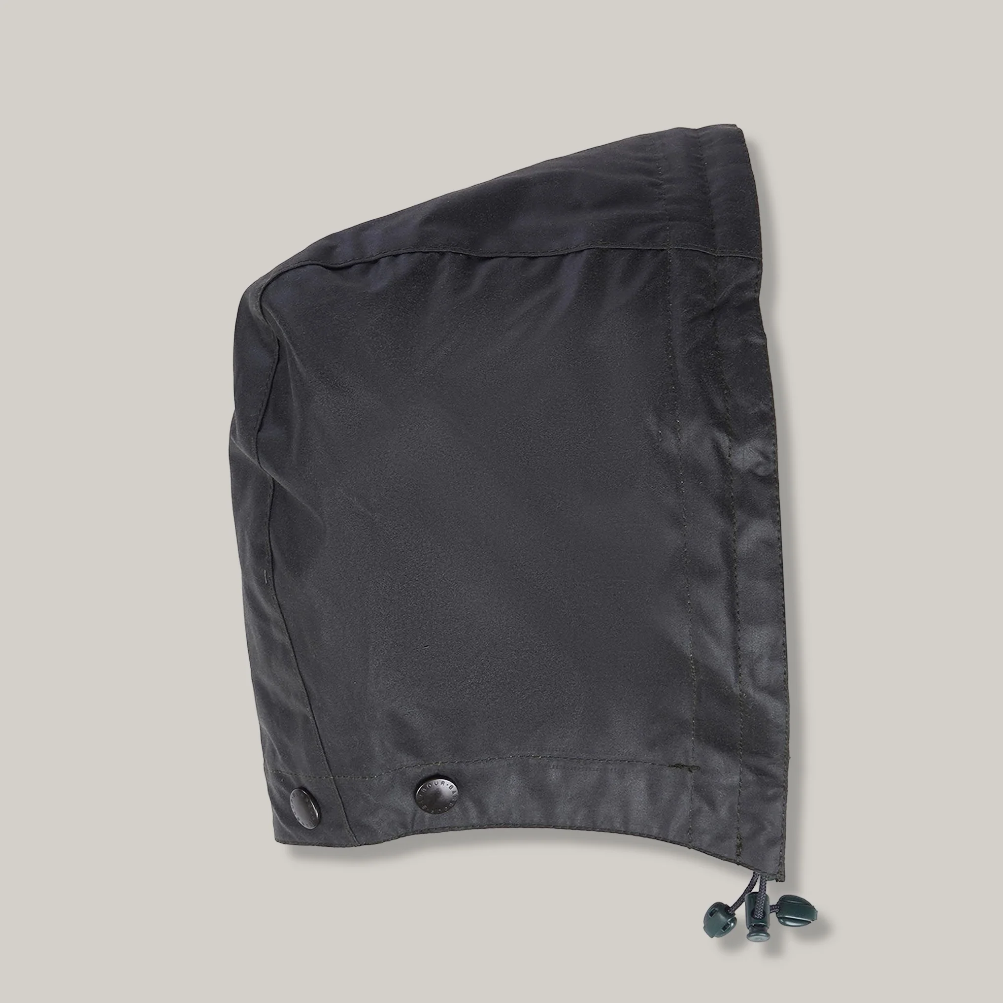 BARBOUR WAXED COTTON HOOD W/ TARTAN LINING - SAGE