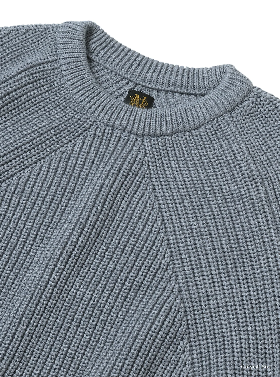 BATONER COTTON SIGNATURE CREW NECK - GRAY SAX - Image 4