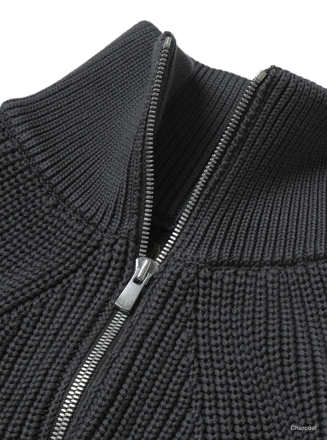 BATONER COTTON SIGNATURE DRIVERS KNIT - CHARCOAL - Image 4