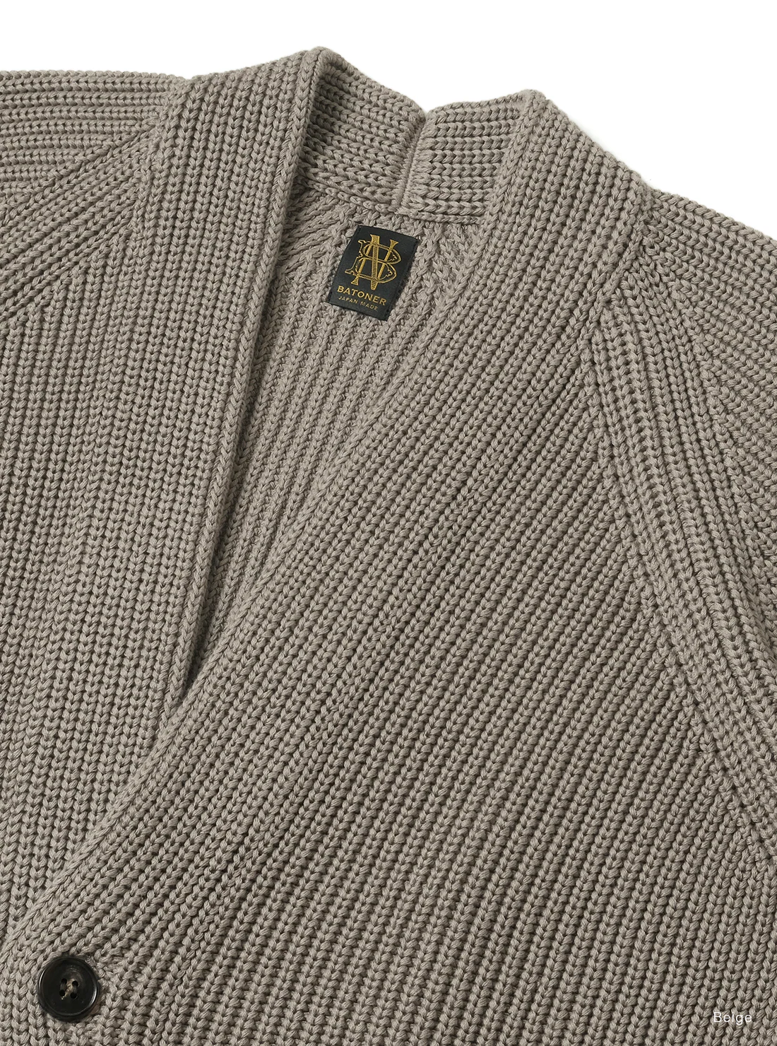 BATONER COTTON SIGNATURE WASO CARDIGAN - CHARCOAL - Image 3