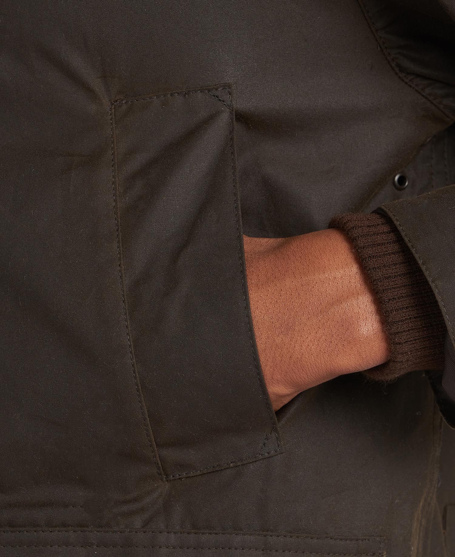 BARBOUR BEDALE WAX JACKET - OLIVE - Image 6