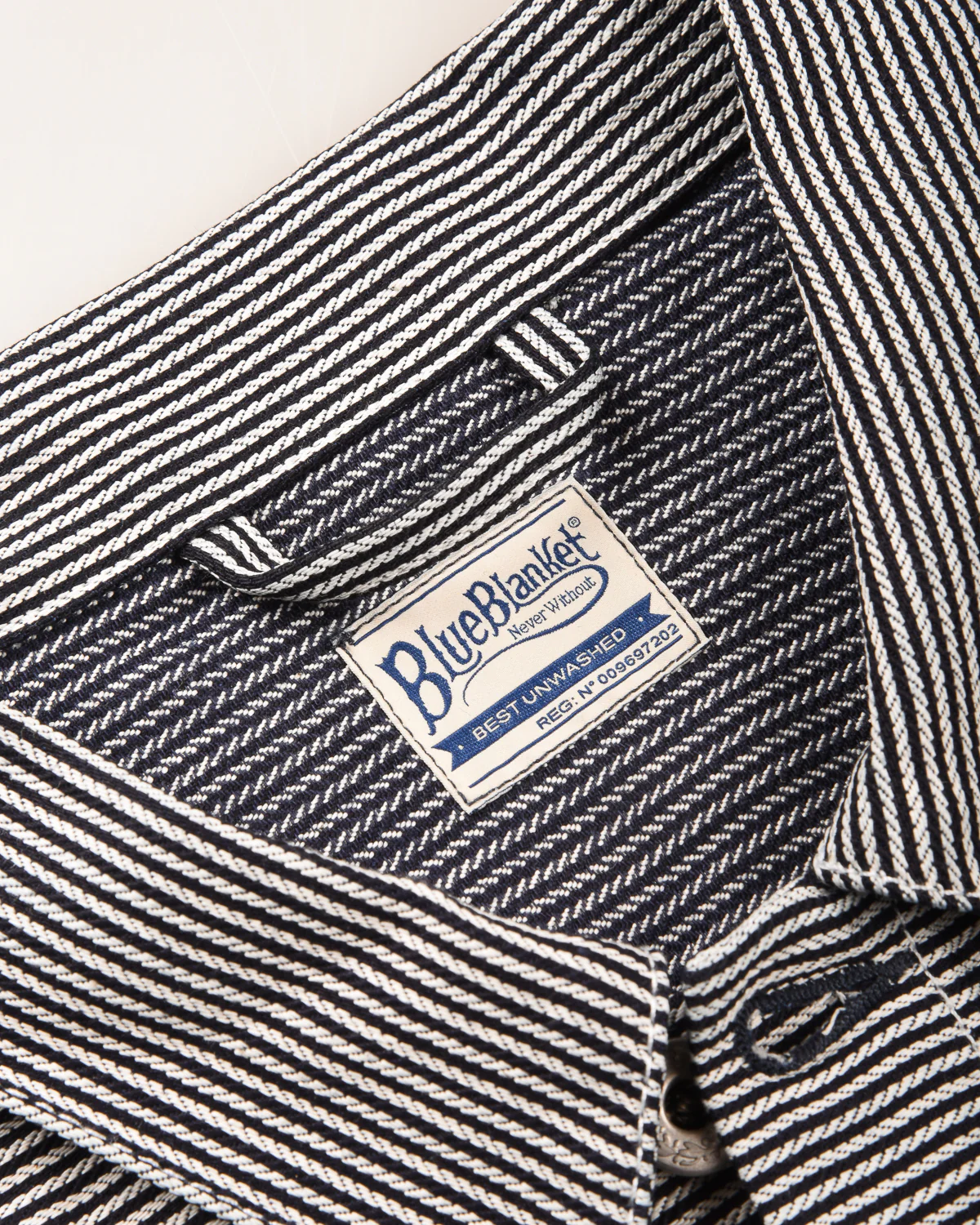 BLUE BLANKET JEANS J03 TYPE I JACKET - INDIGO HICKORY STRIPE - Image 3