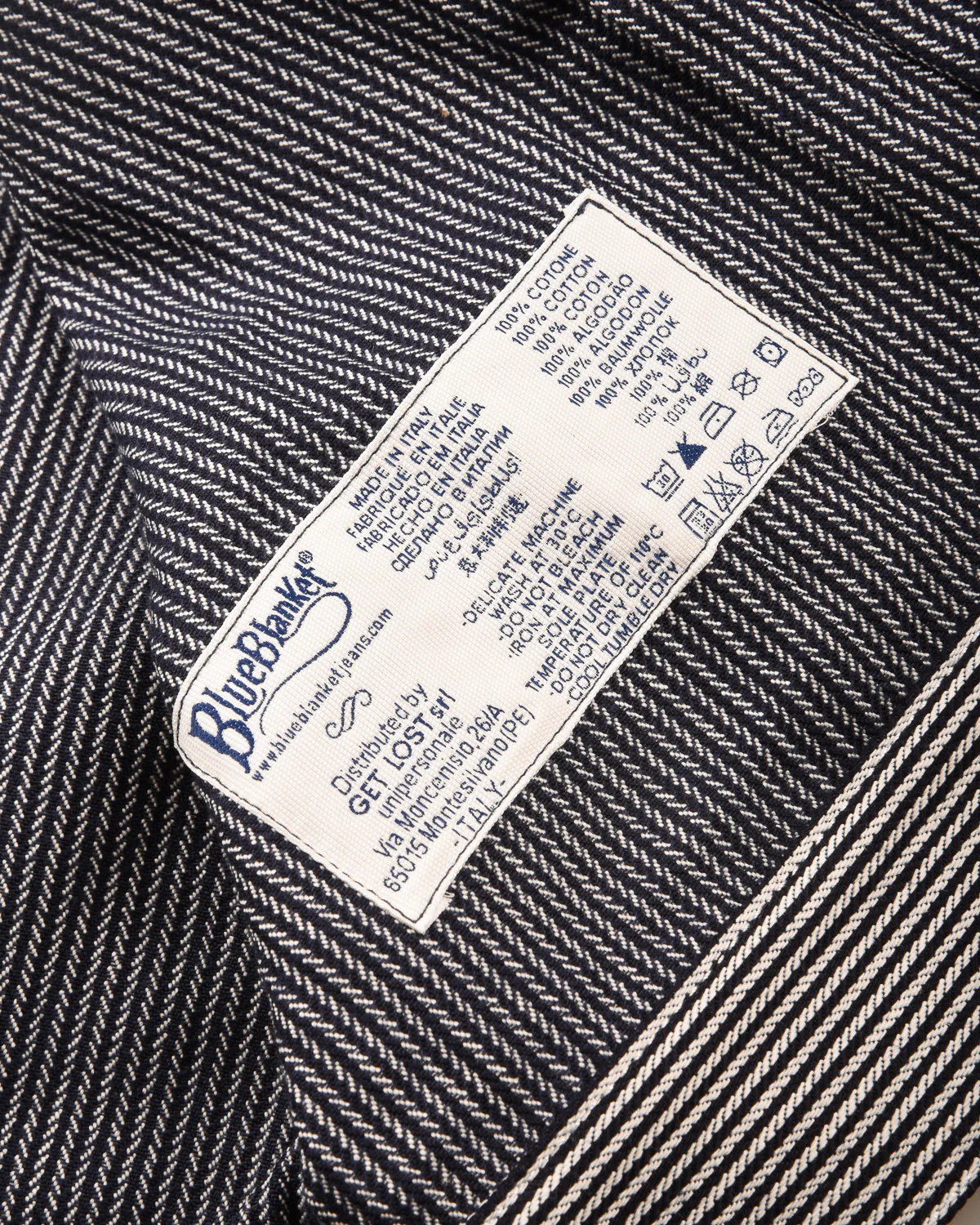 BLUE BLANKET JEANS J03 TYPE I JACKET - INDIGO HICKORY STRIPE - Image 7