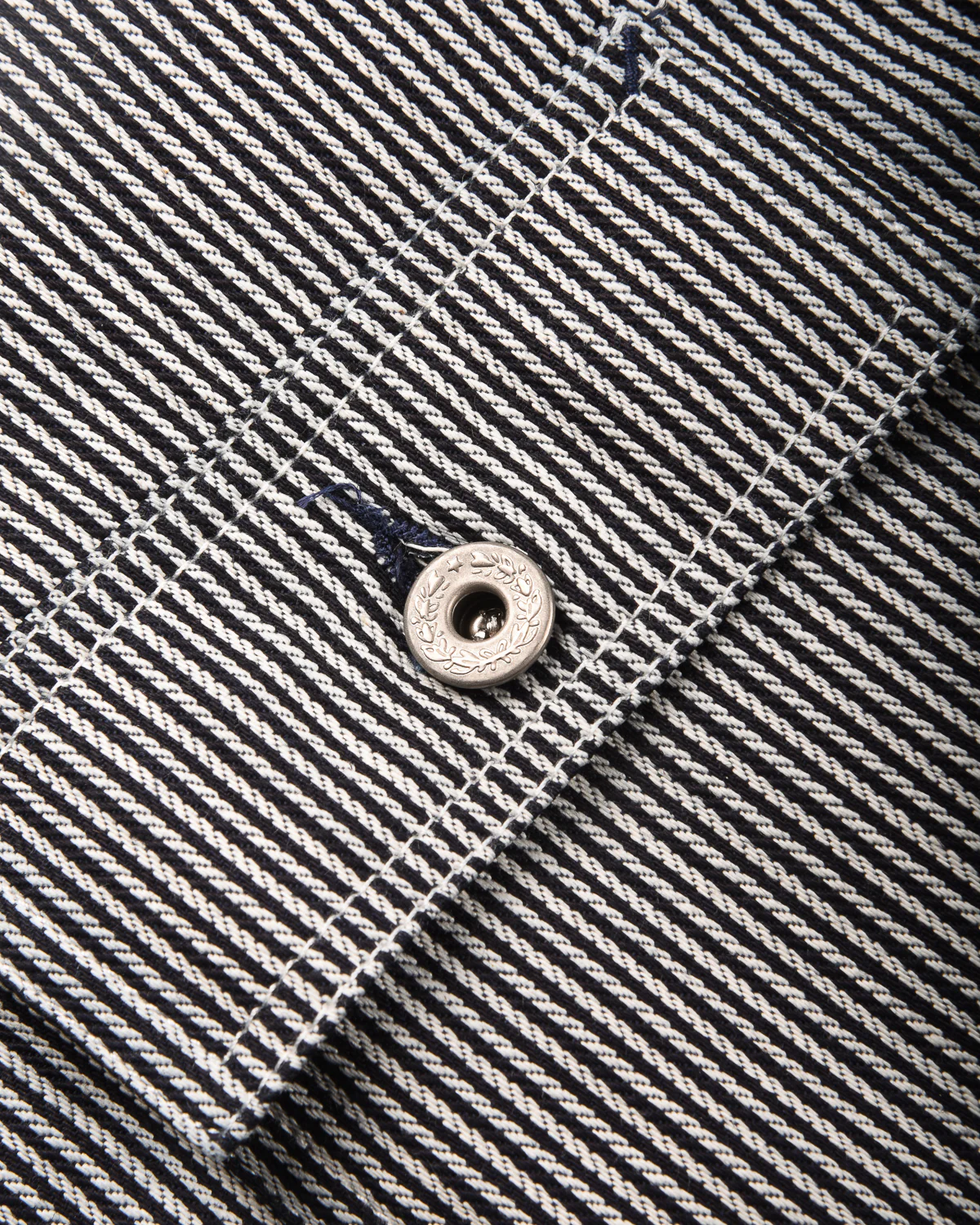 BLUE BLANKET JEANS J10  RAILROAD JACKET - INDIGO HICKORY STRIPE - Image 4