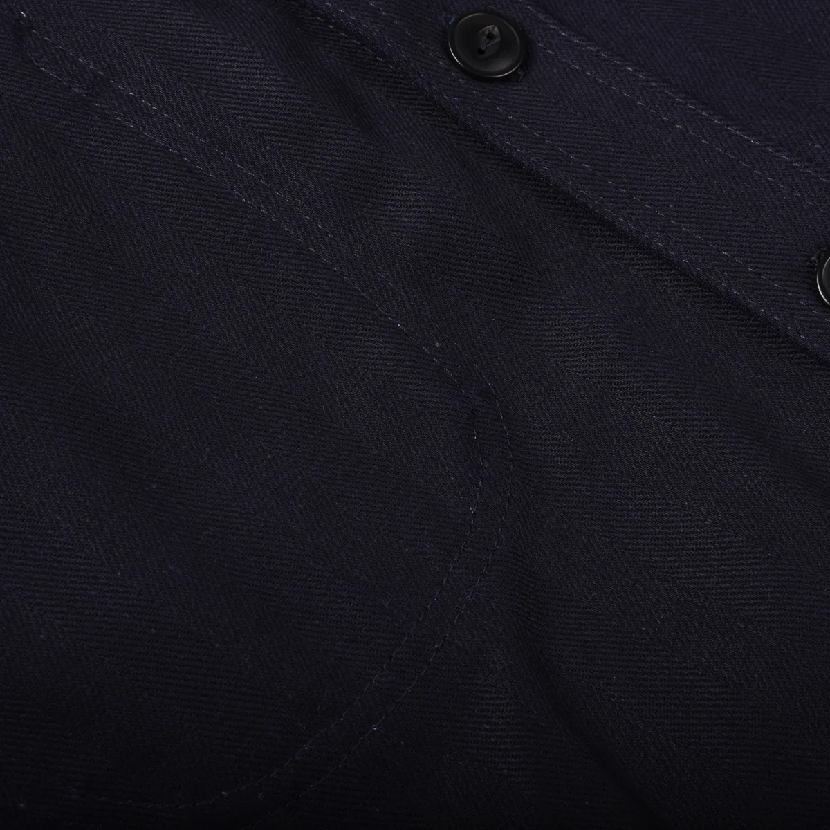 BLUE BLANKET JEANS S05 IT32 HERRINGBONE SHIRT - INDIGO - Image 6