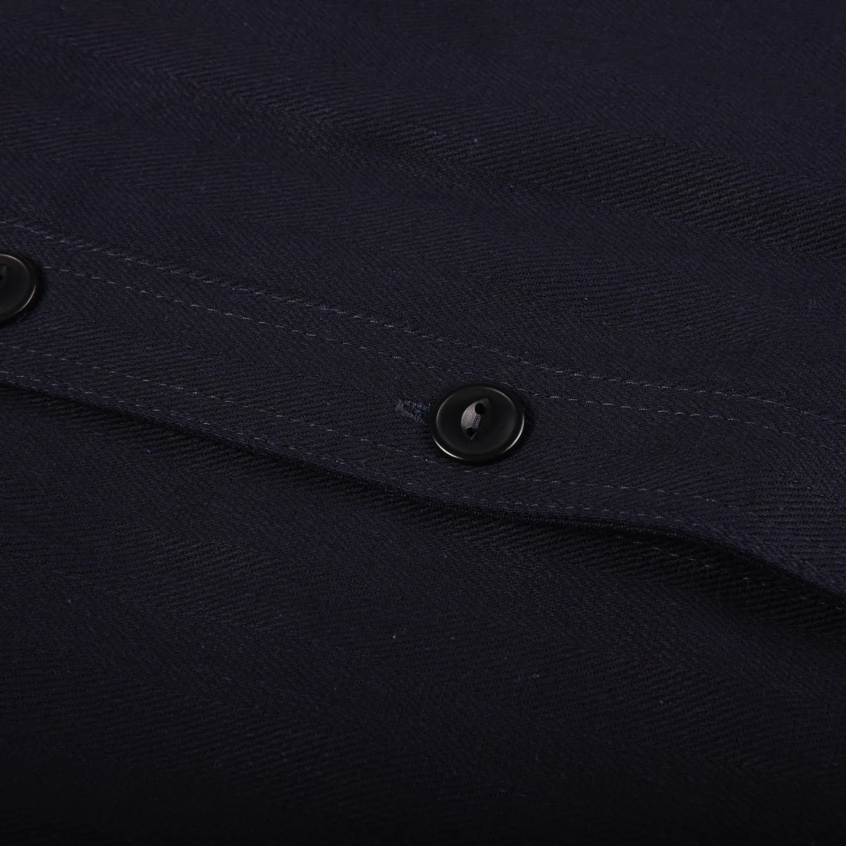BLUE BLANKET JEANS S05 IT32 HERRINGBONE SHIRT - INDIGO - Image 7