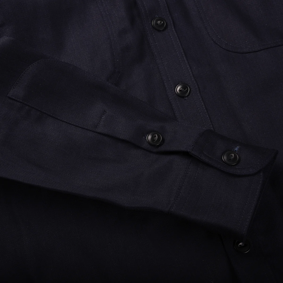 BLUE BLANKET JEANS S05 IT32 HERRINGBONE SHIRT - INDIGO - Image 8