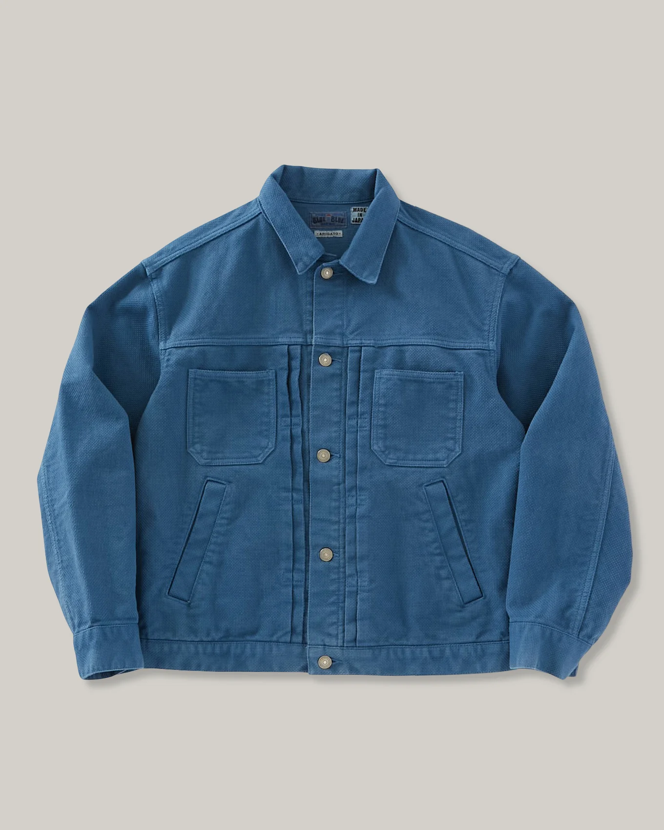 BLUE BLUE JAPAN  BLUE INDIGO SASHIKO TRUCKER JACKET