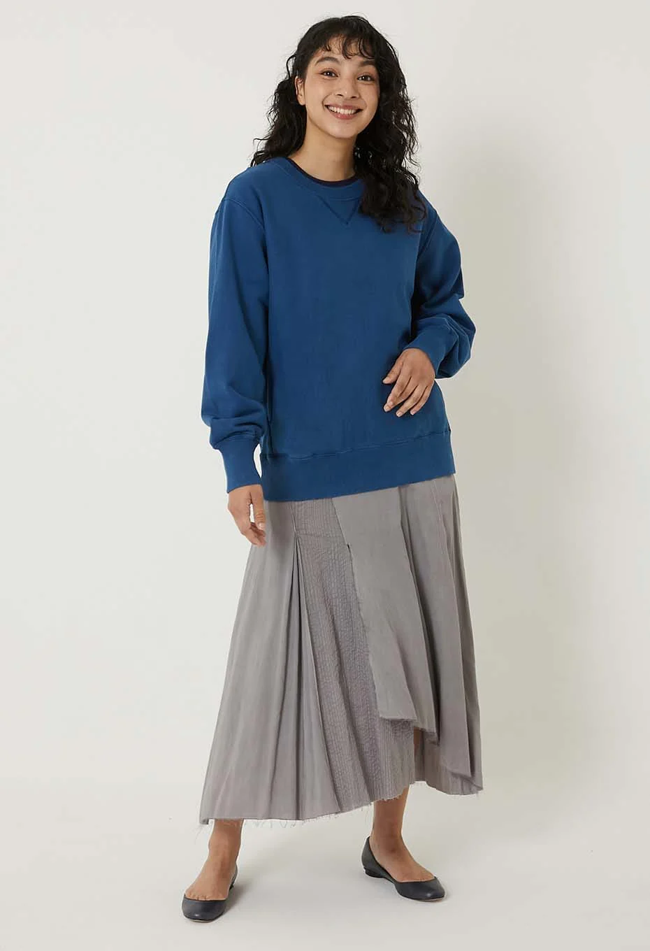 BLUE BLUE JAPAN KNITTED ORGANIC COTTON SWEAT HAND DYED CREW NECK PULLOVER - INDIGO - Image 10