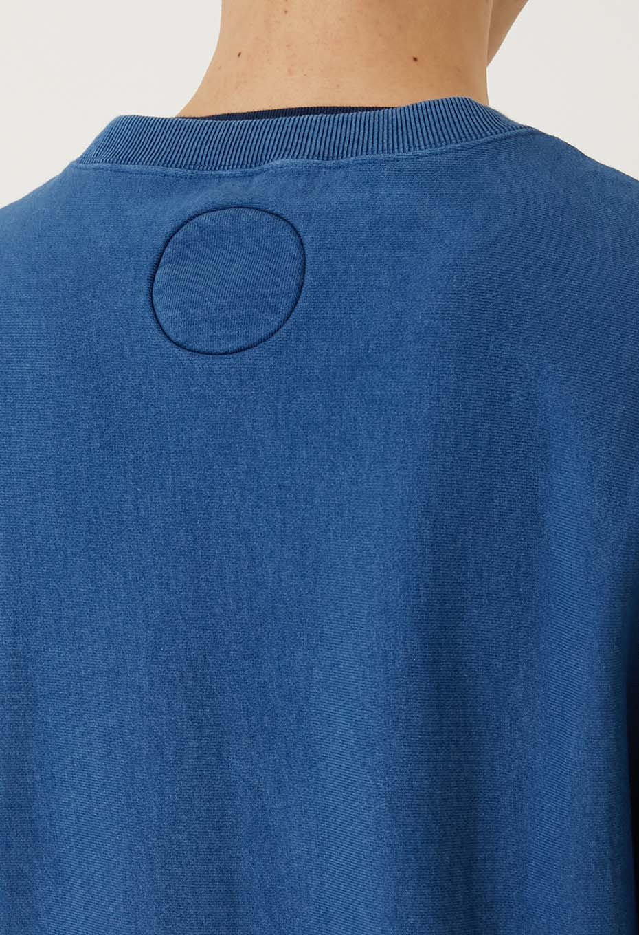 BLUE BLUE JAPAN KNITTED ORGANIC COTTON SWEAT HAND DYED CREW NECK PULLOVER - INDIGO - Image 7