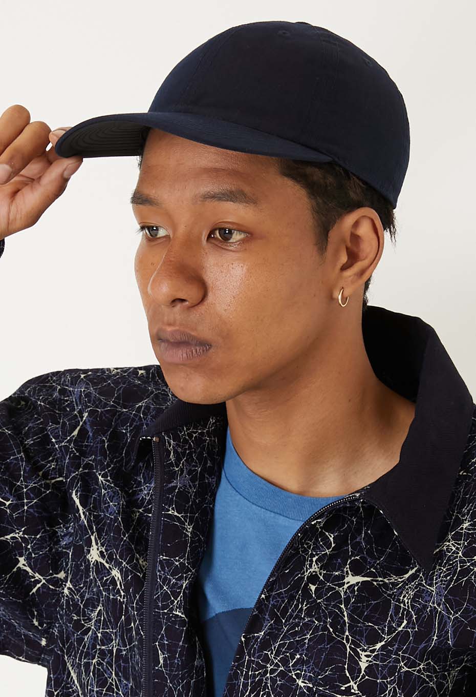 BLUE BLUE JAPAN NYLON SATIN 6 PANEL CAP - INDIGO - Image 3