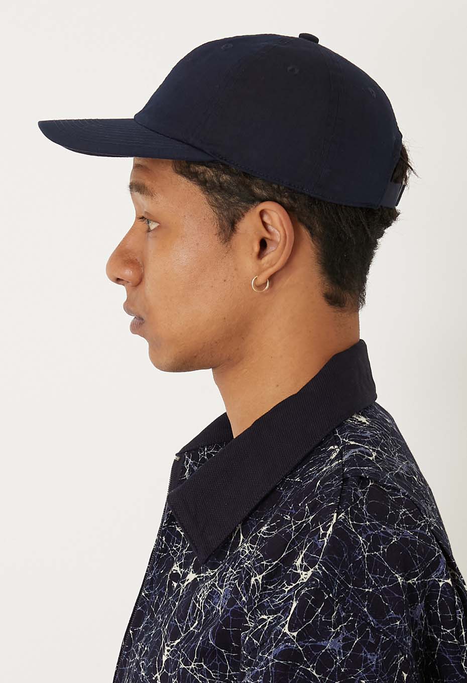 BLUE BLUE JAPAN NYLON SATIN 6 PANEL CAP - INDIGO - Image 4