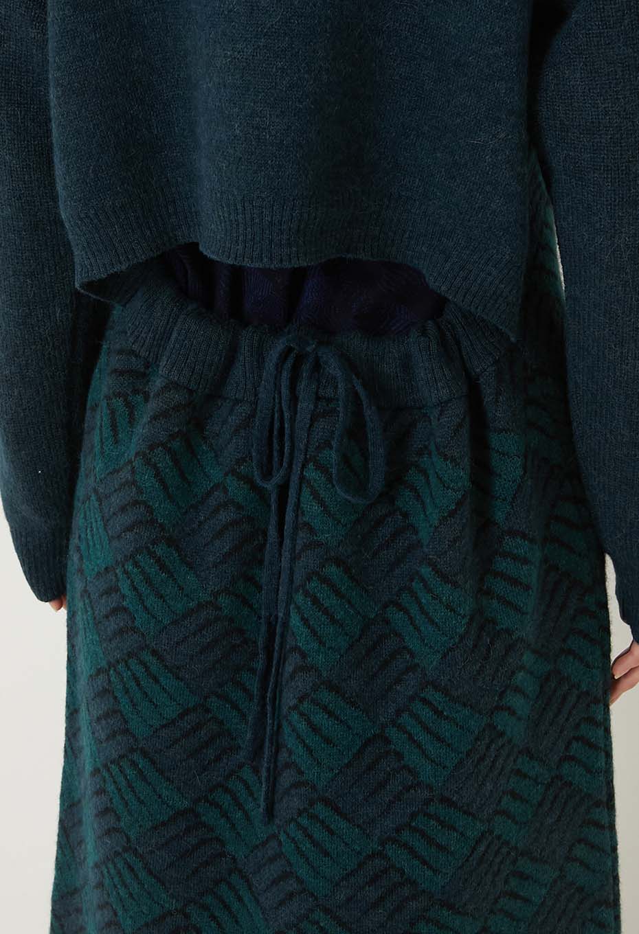 BLUE BLUE JAPAN WOMEN'S WIND AND WAVE PATTERN DRESS - TEAL - Image 7