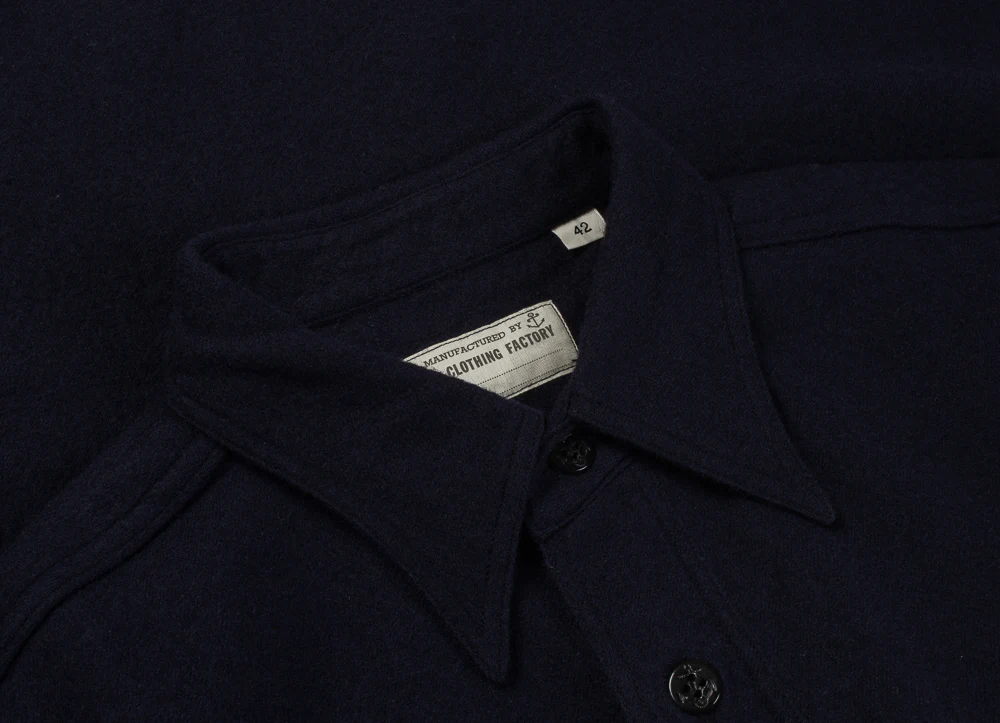 BUZZ RICKSON CPO SHIRT LS WOOL FLANNEL - NAVY - Image 3