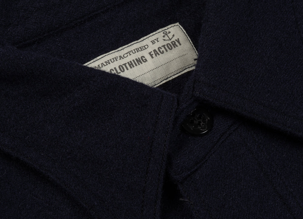 BUZZ RICKSON CPO SHIRT LS WOOL FLANNEL - NAVY - Image 4
