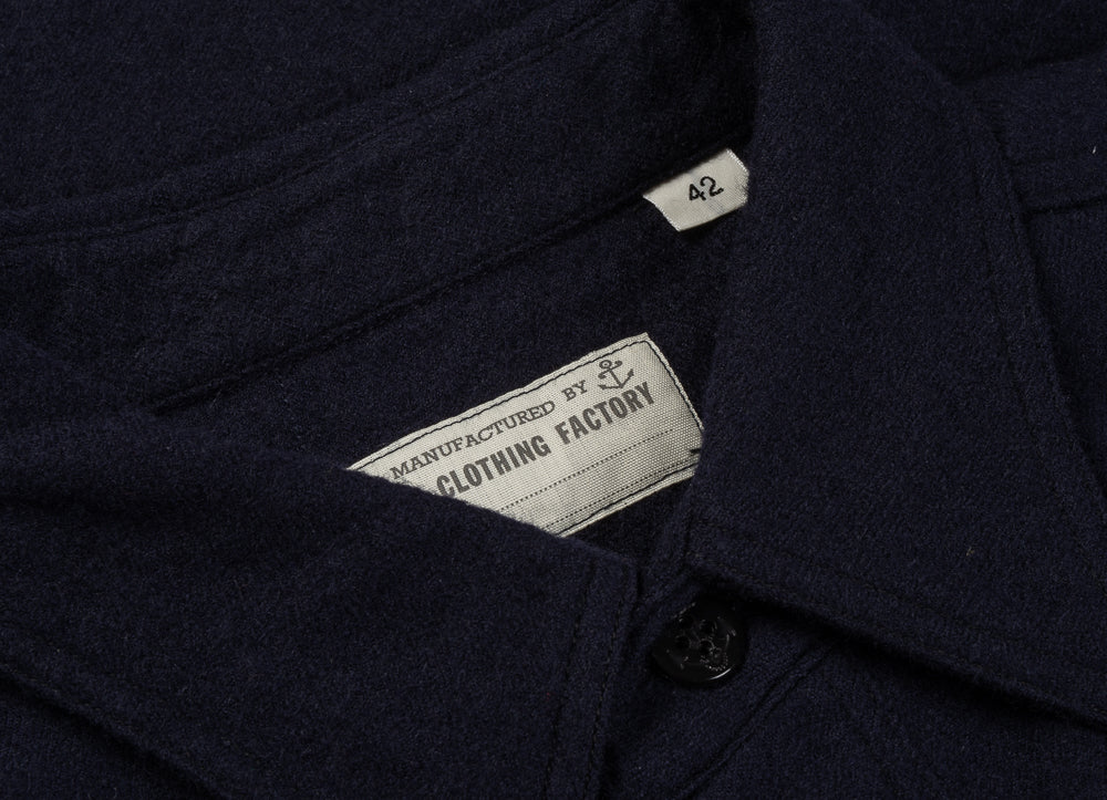 BUZZ RICKSON CPO SHIRT LS WOOL FLANNEL - NAVY - Image 5