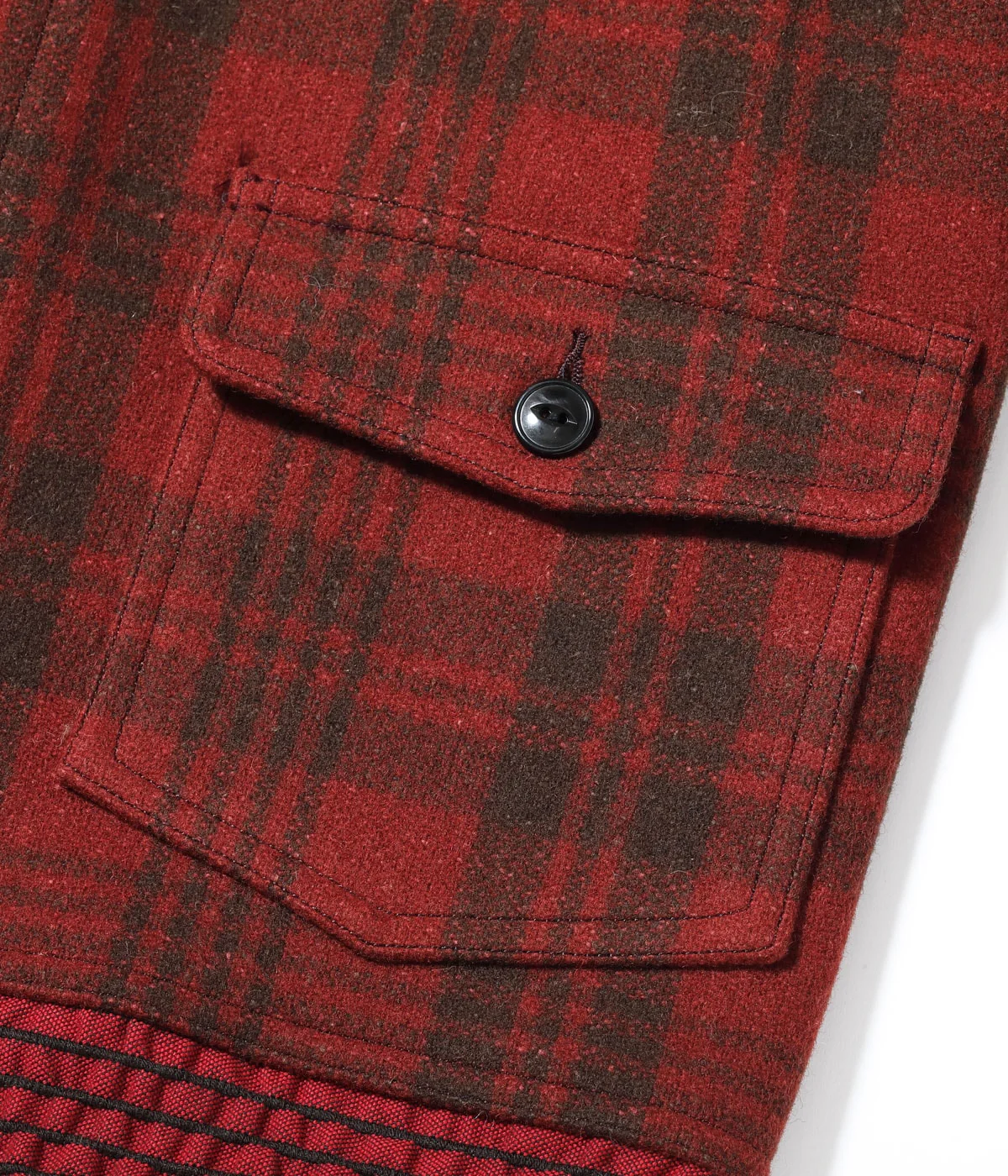 BUZZ RICKSON WOOL CIVILIAN CONSERVATION CORPS JACKET - RED PLAID - Image 6
