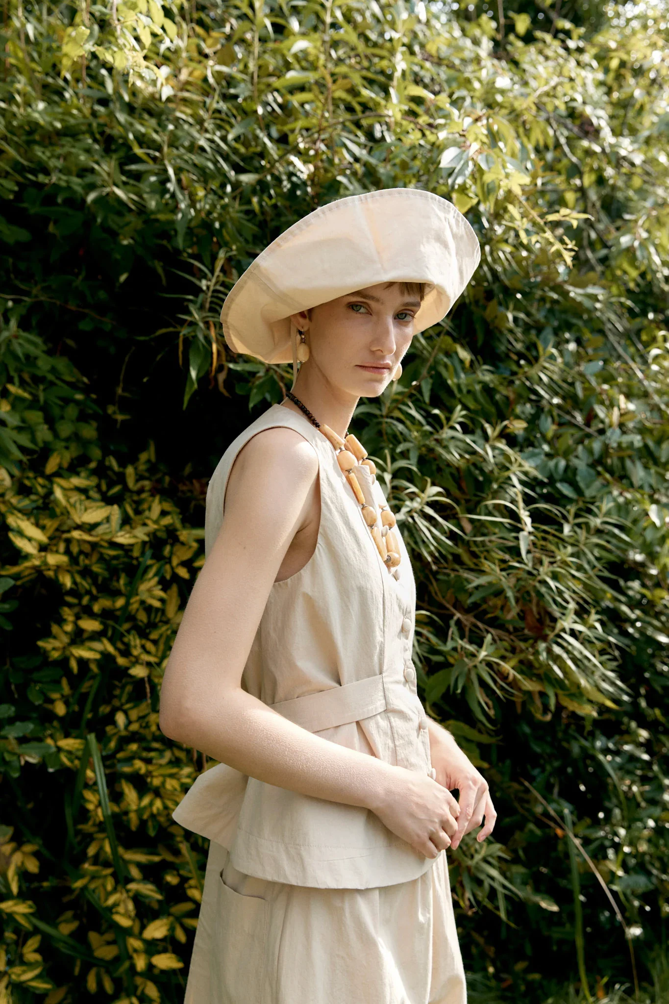 CAWLEY BRITISH DRY OILSKIN SUN HAT - NATURAL - Image 2