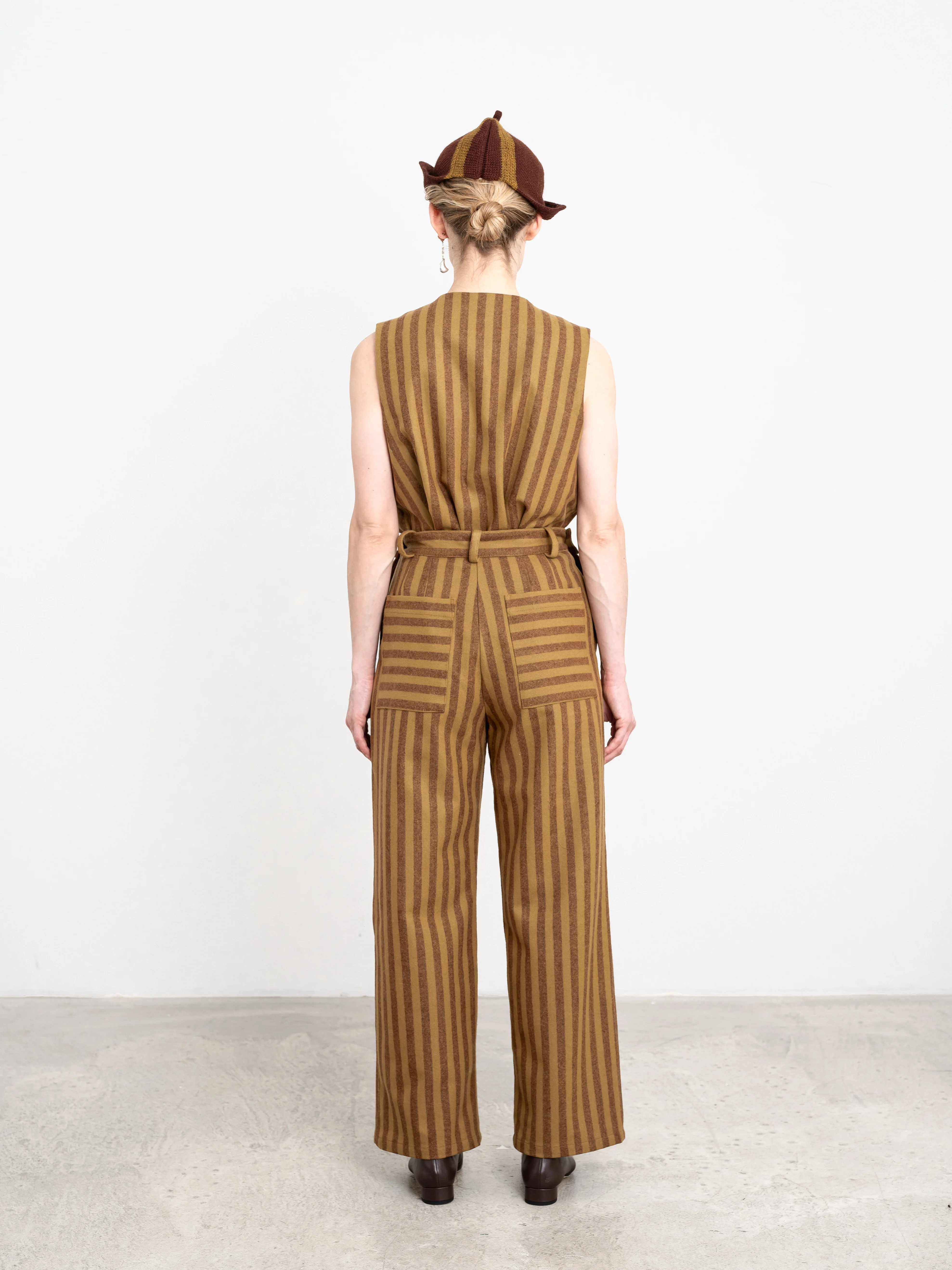 CAWLEY PORTUGUESE STRIPED WOOL GEORGIA TROUSER - Image 4