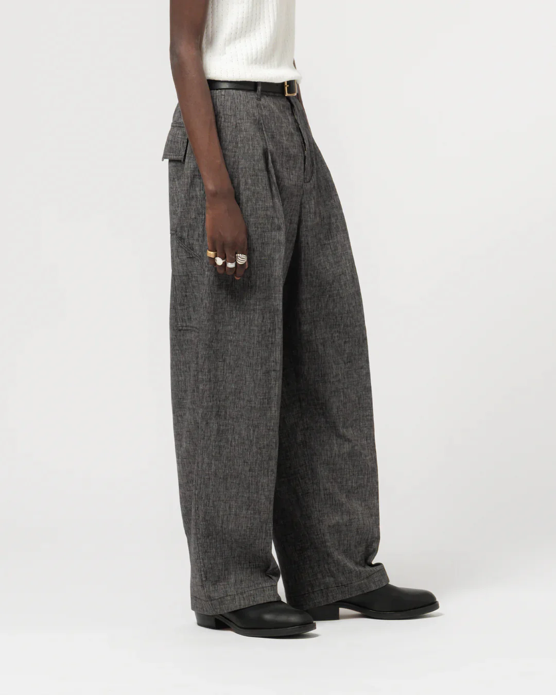 EAT DUST AMBASSADOR PANTS - GIORGIO COTTON - ASPHALT - Image 6